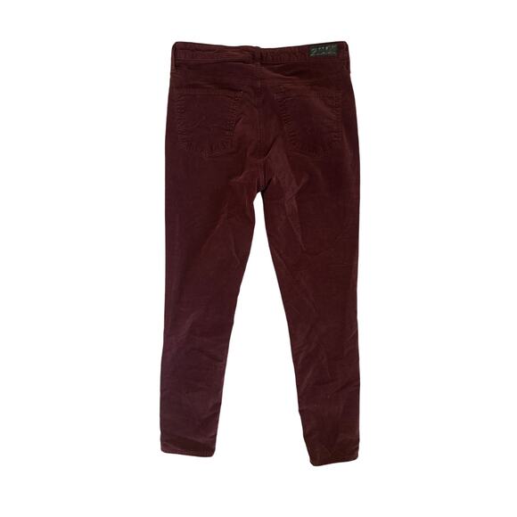 Women 27 AG Adriano Goldschmied The Stevie Slim Straight Ankle Corduroy Red - Picture 4 of 7
